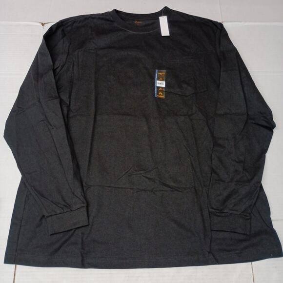 2 Brahma Long Sleeve Work T-Shirt 3XLT 54-56 Black Pocket Tee 100% Cotton - Picture 2 of 8